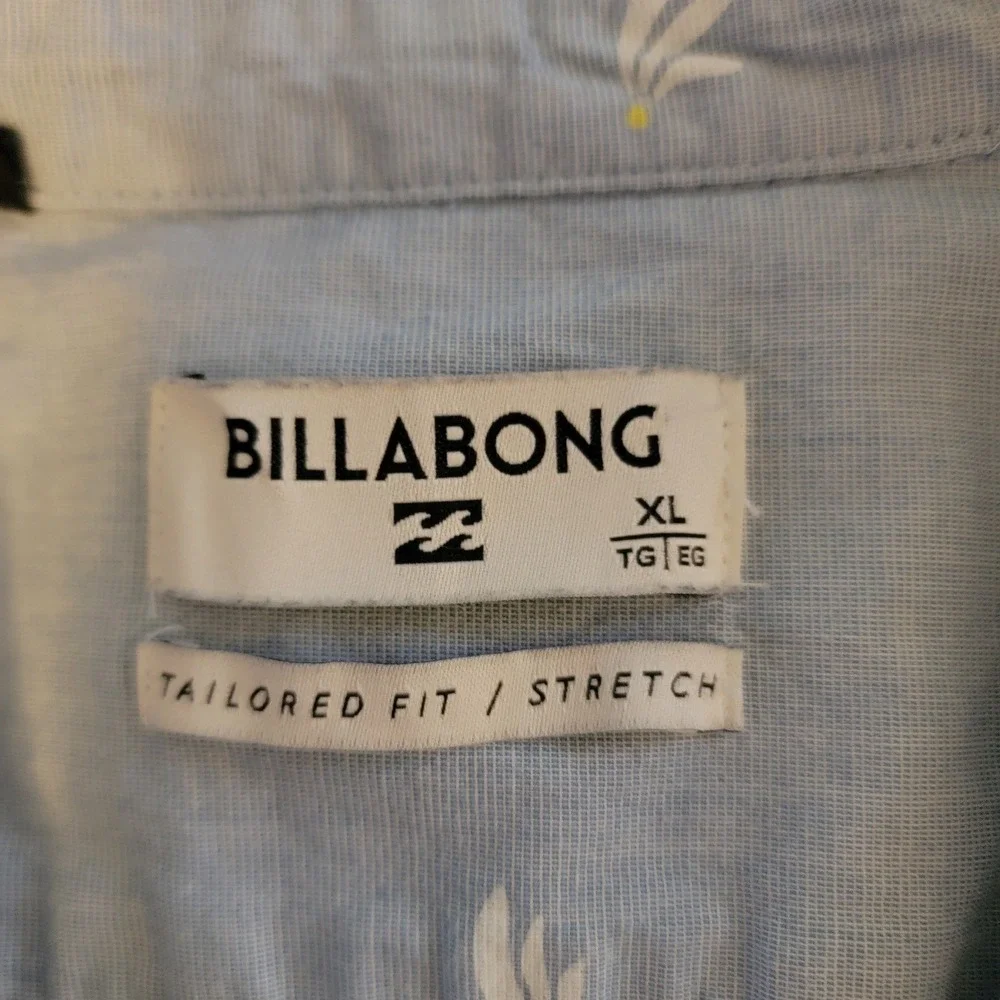 Billabong Mens Short Sleeve Button Up Sailboat Print Tailored‎ Fit Stretch XL